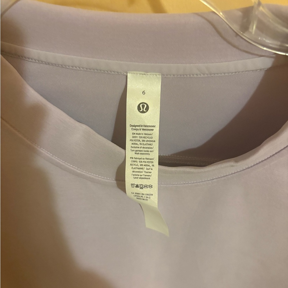 Lululemon Peleton Perfectly Oversized Softstreme Cropped Sweatshirt in Lilac - Picture 5 of 9